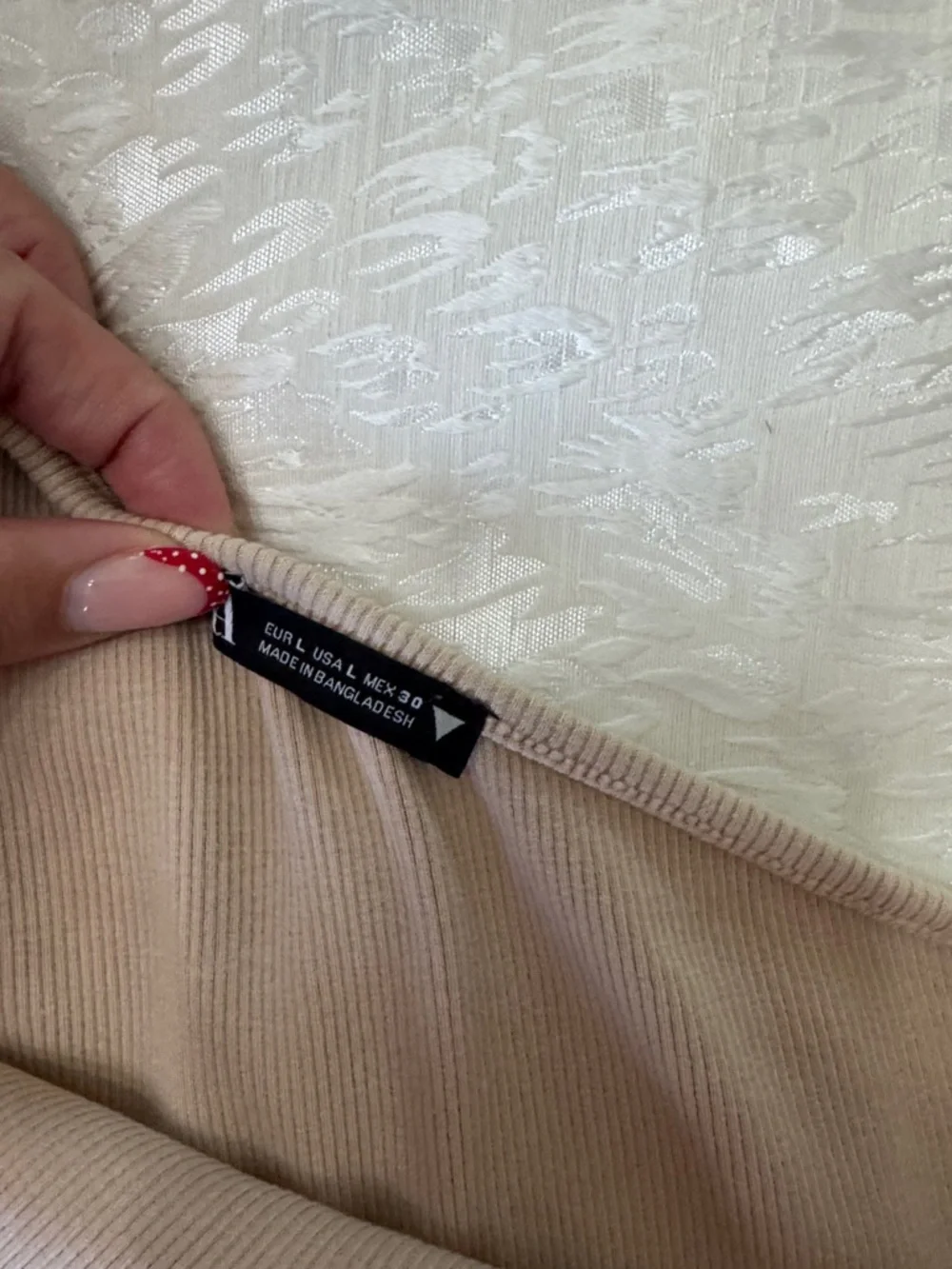 One-Shoulder Ribbed Tank Top - Taupe - Picture 2 of 2
